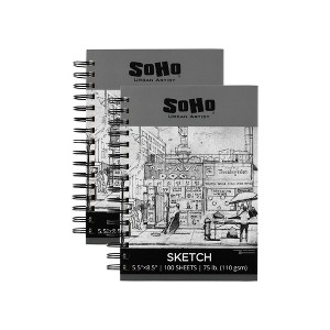 SoHo 110 GSM Sketch Paper Pads Spiral - 2 Pack - 1 of 4