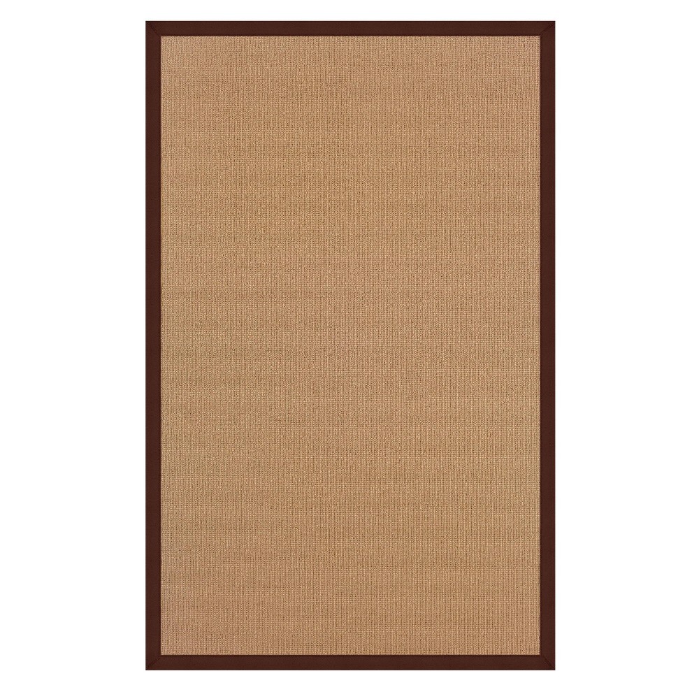 1'10inx2'10in Athena Cork Wool Accent Rug Brown - Linon