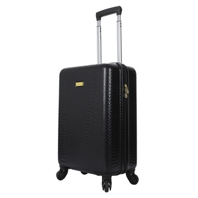 Rachel Roy 20 Black Snakeskin Hard Cover Carry-On Luggage