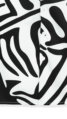 black white