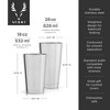 Viski Stainless Steel Shaker Tins, Set of 2 Boston Shaker Tins, Cocktail Shaker Set, 28 Oz & 18 Oz - 3 of 4