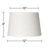 Springcrest Set of 2 White Small Hardback Drum Lamp Shades 10" Top x 12" Bottom x 8" High (Spider) Replacement with Harp and Finial - 4 of 4