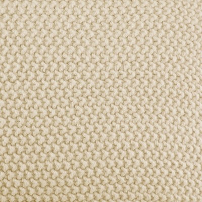 Ivory Knit Cotton Euro Square Pillow Cover