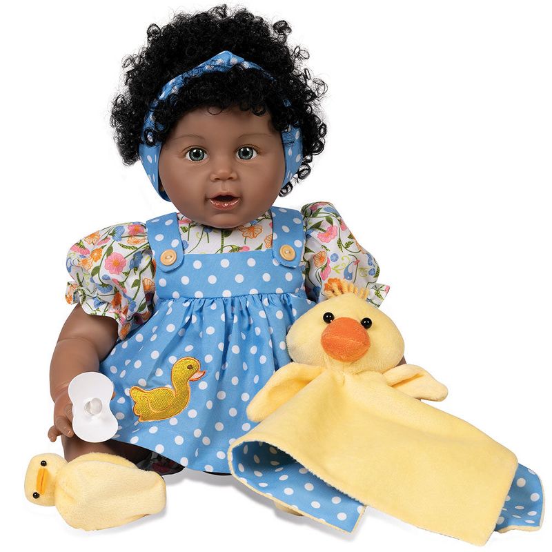 Paradise Galleries Realistic Toddler Girl Doll - Lucky Ducky, 20 inches in SoftTouch Vinyl, 6-piece Doll Gift Set, 1 of 7