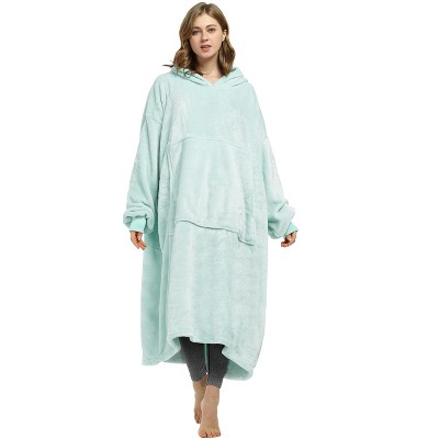 Catalonia Woman Ankle Length Blanket Hoodie Oversized Sweatshirt, Extra Long Fleece Soft Cozy Wearable Blanket Pullover, Gift Idea for Woman Wife