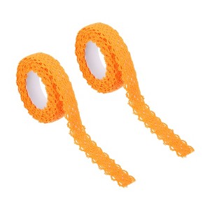 Unique Bargains Cotton Self-Adhesive Lace Ribbon for DIY Scrapbooking 2 Pcs - 1 of 4