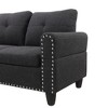 ChicFurnit Sectional Sofas Left Hand Facing Sofa and Chaise with Tufted Pillows and Nailhead Trim for Living Room, Charcoal Gray, 71"*98"*33" - 2 of 4