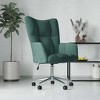 vidaXL Relaxing Chair Light Gray Velvet (100% polyester), steel Standard - Dark Green - 2 of 4