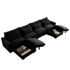 157.5" Corduroy Cloud U-Shaped Modular Sectional Sofa with Deep Seat & 2 Storage Ottomans - 3 of 4