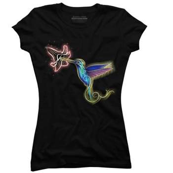 Junior's Design By Humans Hummingbird By timea T-Shirt