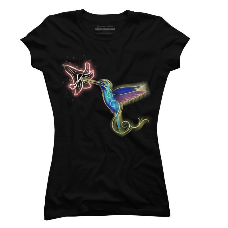 Junior's Design By Humans Hummingbird By timea T-Shirt, 1 of 4