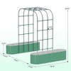 Galvanized Steel Raised Garden Bed Kit with 89" Rust-Proofs Trellis Arch - 2 in 1 Vertical Gardening System, Heavys-Duty Outdoor Planter Box - 3 of 4