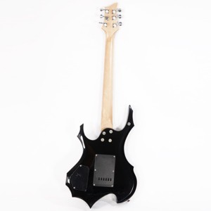 TopComfy Toy Guitars and String Instruments Flame Shaped Electric Guitar Guitar Novice Guitar With Accessories For Kids, Black, 41.34"*18.31"*5.51" - 1 of 4