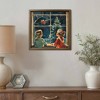 Creative Products Vintage Christmas Window Scene 16 x 16 Brown Framed Print - 4 of 4