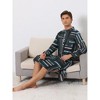 Lars Amadeus Men's Long Sleeves Geometric Pattern Banded Collar Nightshirts - 2 of 4