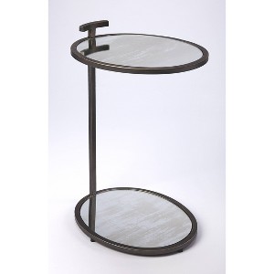 Ciro Metal & Mirror Side Table Black - Butler Specialty