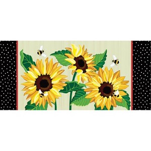 Evergreen Sunflowers and Daisies Sassafras Indoor Outdoor Switch Doormat 1'10"x10" Multicolored - 1 of 1