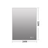 Keonjinn LED Backlit Bathroom Vanity Wall Mirror, 3 Color Temperatures Dimmable, Anti-Fog - 3 of 4