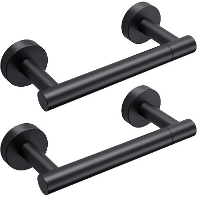 Matte Black Toilet Paper Holder - Wall Mount Modern Roll Holder for Bathroom