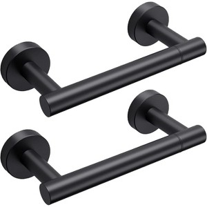 Matte Black Toilet Paper Holder - Wall Mount Modern Roll Holder for Bathroom - 1 of 4