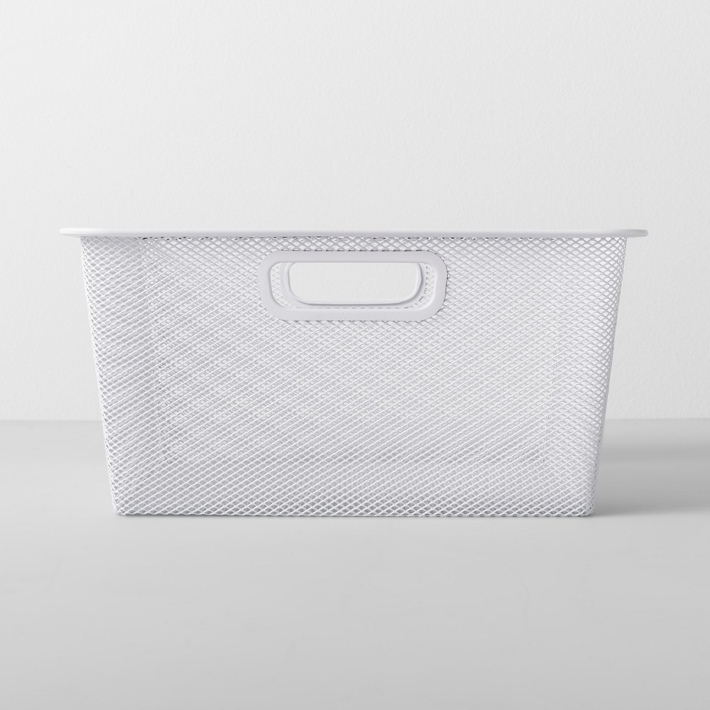 Short Metal Sweater Bin 13W X 13"D X 6.25"H - White - Made By Design