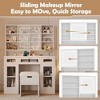 Whisen 41.3" Makeup Vanity with Sliding Mirror, 3 Drawers and Cabinets - 4 of 4