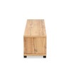 Gerhardine Wood 1 Drawer TV Stand for TVs up to 65" Oak Brown/Black - Baxton Studio: Media Storage, Sliding Glass Doors - 4 of 4