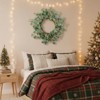 SEVOBAL Wreaths 23.6" Christmas Eucalyptus Wreath Green Door Wreath Fake Leaf Garland Wedding Home Frontdoor Decor, Green, 24"*24"*4" - 2 of 4