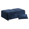 TiramisuBest Modern Lift Top Storage Bench with Pull-out Bed 1pc Dark Blue Velvet Tufted Solid Wood Furniture--Dark Blue - 3 of 4