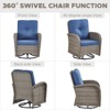 Gymojoy Outdoor Patio Wicker Swivel Chair Glider Chair Table with Removable Cushions - 4 of 4