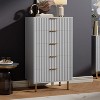 Fluted 5 Drawer Dresser for Bedroom,48''Modern Chest of Drawers with Deep Drawers,Sturdy and Stable Wooden Storage Cabinet for Living Room,Hallway - 3 of 4