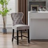 WestinTrends 24" Tufted Velvet Counter Stool - 2 of 4
