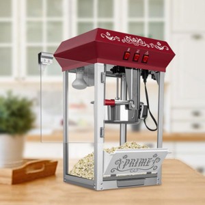 SEVOBAL Popcorn Poppers Commercial Popcorn Maker with 12oz Kettle Tempered Glass and Warming Deck for Parties and Events, Red, 15.16"*13.19"*23.78" - 1 of 4
