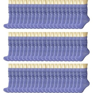 120 Pairs Extra-Long Heavy Slouch Socks – Women's Shoe Size 5-10, Cotton Blend, Retro 80s Style - 1 of 1