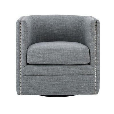 Ridstar Accent Chair and Armchairs with 360-Degree Swivel For Living Room & Bedroom-Gray