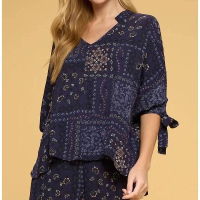 Women's Boho Paisley Top - reneec.