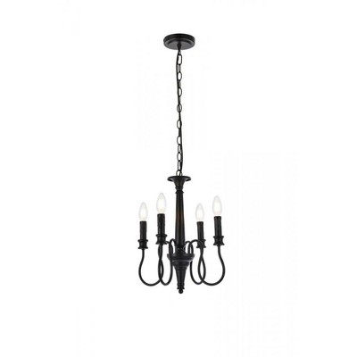 Elegant Lighting Flynx 4 lights pendant in black