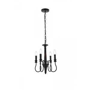Elegant Lighting Flynx 4 lights pendant in black - 1 of 4