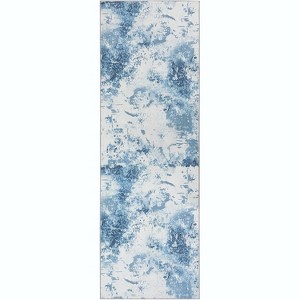 Washable Abstract Area Rug, Soft Foldable Non-Slip Modern Carpet, Stain Resistant Floor Mat for Bedroom Dining Room - 1 of 4