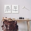 Stupell Industries Morning Gorgeous Hello Handsome Romantic Gallery Wrapped Canvas Wall Art, 2 Pieces, each 16 x 20 - 2 of 3