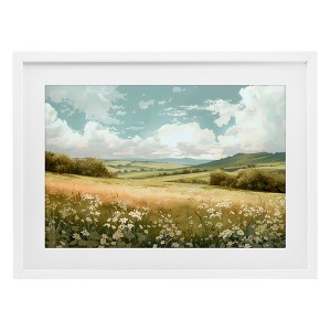 Stupell Industries Scenic Daisy Valley Framed Print Under Glass Art - 1 of 4