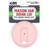 iLIDS 3pk Pastel Regular Mouth Drink Lid - Periwinkle/White/Pale Pink: Replacement Lid & Drink Cover, Dishwasher-Safe - 2 of 4