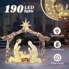 VINGLI 6ft Lighted Outdoor Nativity Sets for Christmas, Christmas Holy Family Yard Decoration w/ 190 LED Lights, Stakes, Zip Ties - 3 of 4