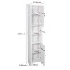 VANIRROR Bathroom Storage Cabinet, Floor Standing with 2 Doors, Wooden 6-Shelf Tall Cabinet for Bathroom, Living Room, or Office, 66.93" Tall - 3 of 4