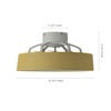 Rennnsan Althyn 18"W Drum Ratten Boho LED Dimmable Flush Mount Ceiling Fan - 3 of 4