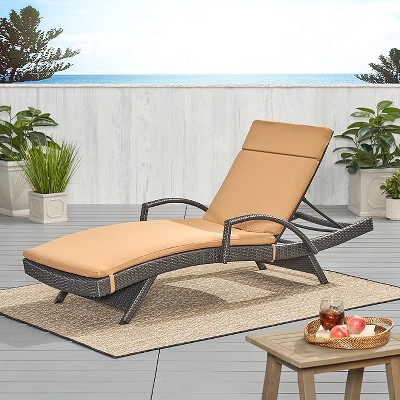 Oversart (2Pcs)Outdoor Chaise Lounge Cushion (Without Chaise Lounge)