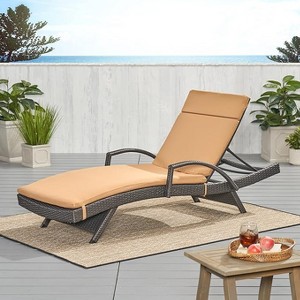 Oversart (2Pcs)Outdoor Chaise Lounge Cushion (Without Chaise Lounge) - 1 of 4