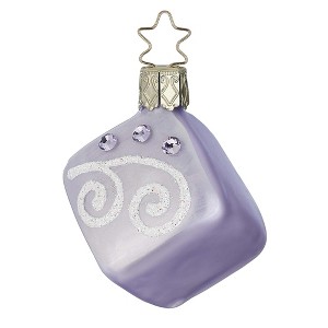 Inge Glas 2.0 Inch Lavender Petit Four Christmas Spring Dessert Tree Ornaments - 1 of 3