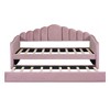 Twin Size Upholstered Daybed with Trundle and USB Charging Ports - 3 of 4