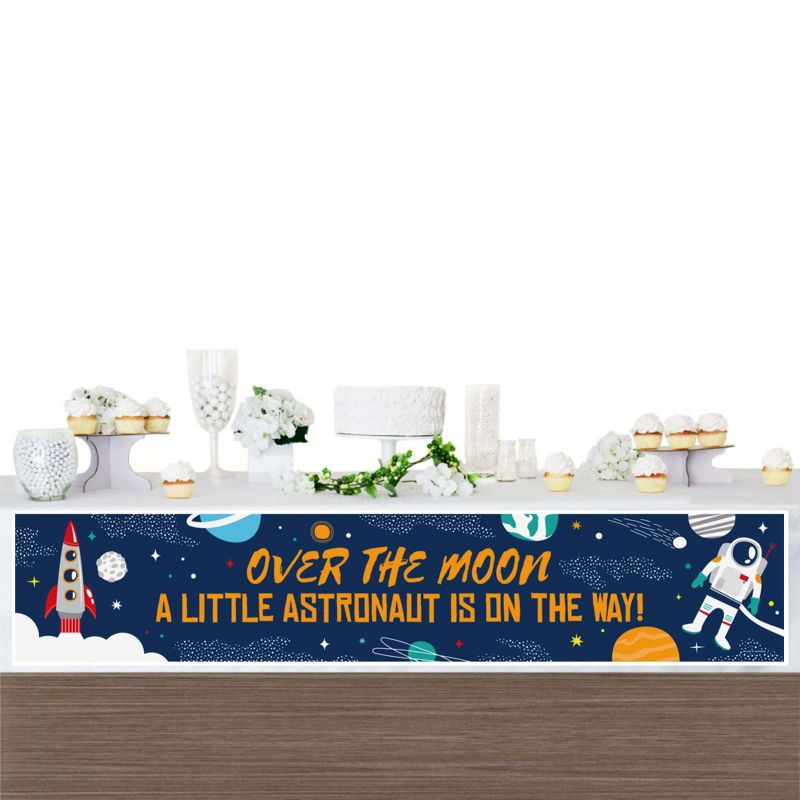 Big Dot of Happiness Blast Off to Outer Space - Rocket Ship Baby Shower Decorations Party Banner, 3 of 8